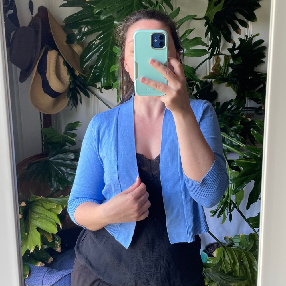89th & Madison Blue Cropped Blazer